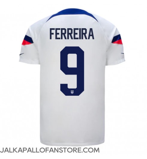 Yhdysvallat Jesus Ferreira #9 Kotipaita MM-kisat 2022 Lyhythihainen